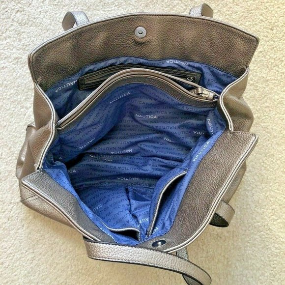 Nautica Archipelago Women's Tote Bag Purse Bronze Antique Pebble Large - Picture 10 of 12